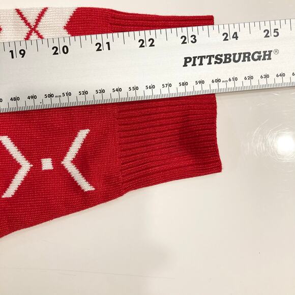 NWOT ICLOSAM Sweater XL Red White Reindeer Snowflake Fair Isle Long-Slv Cotton - Picture 8 of 8